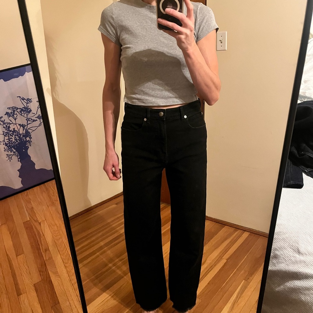 Everlane Women's Straight Leg Black Jeans